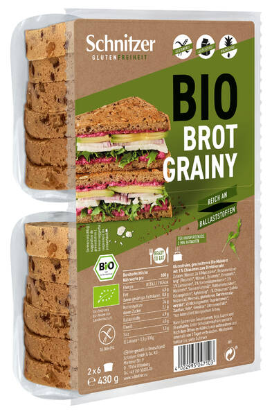 Bio Brot Grainy glutenfrei